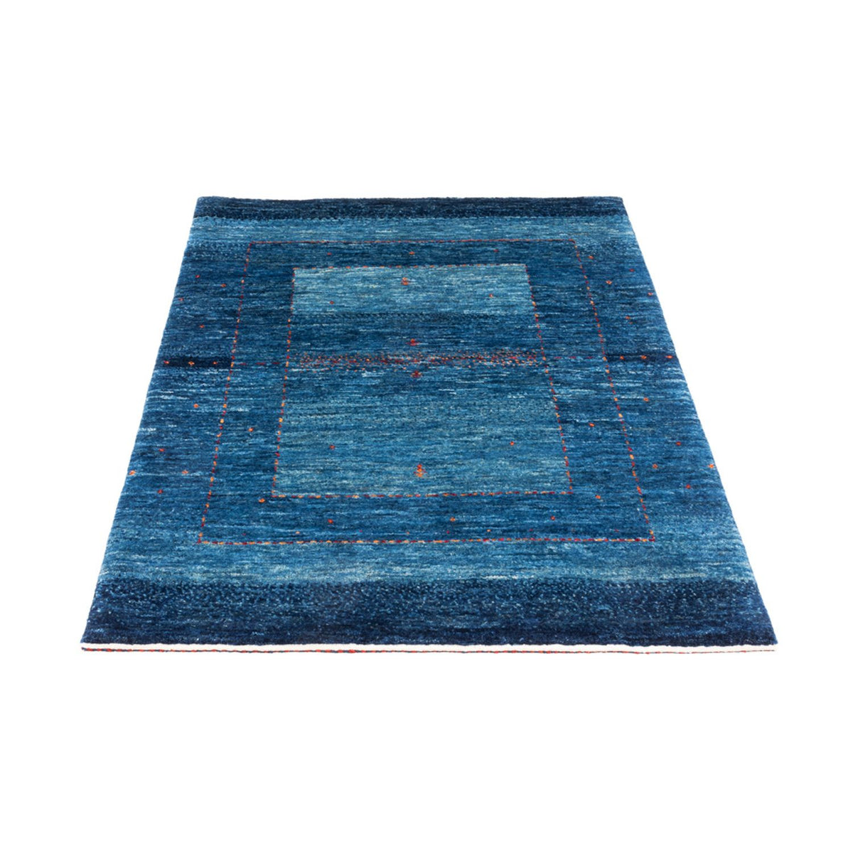 Gabbeh Teppich - Loribaft Perser - 122 x 83 cm - blau