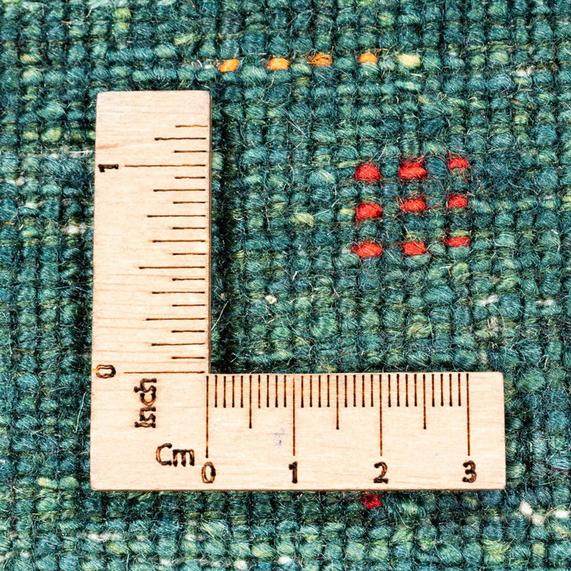 Gabbeh Teppich - Loribaft Perser - 123 x 78 cm - grün