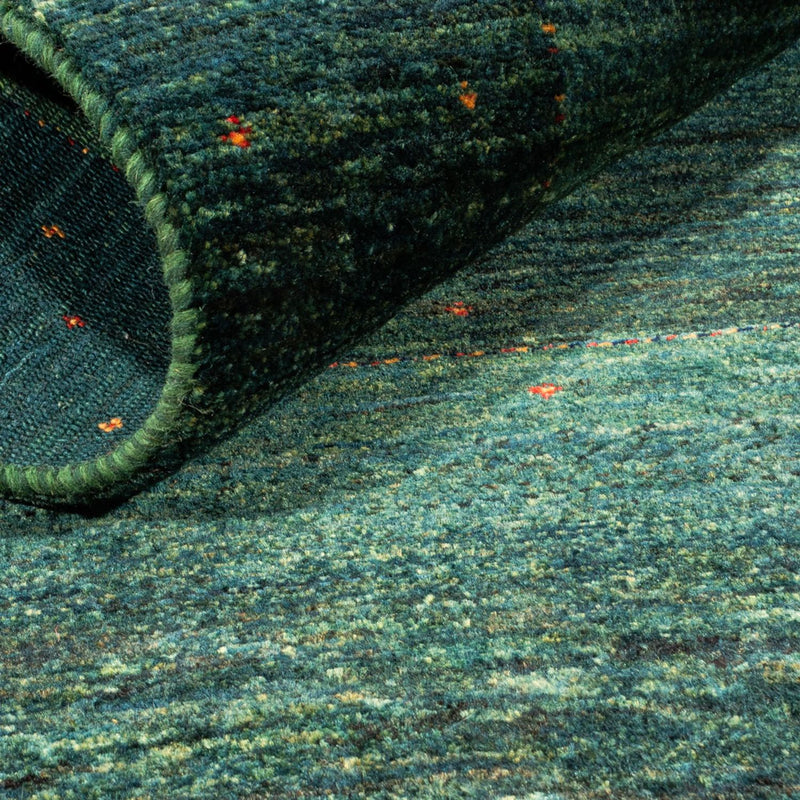 Gabbeh Teppich - Loribaft Perser - 124 x 85 cm - grün