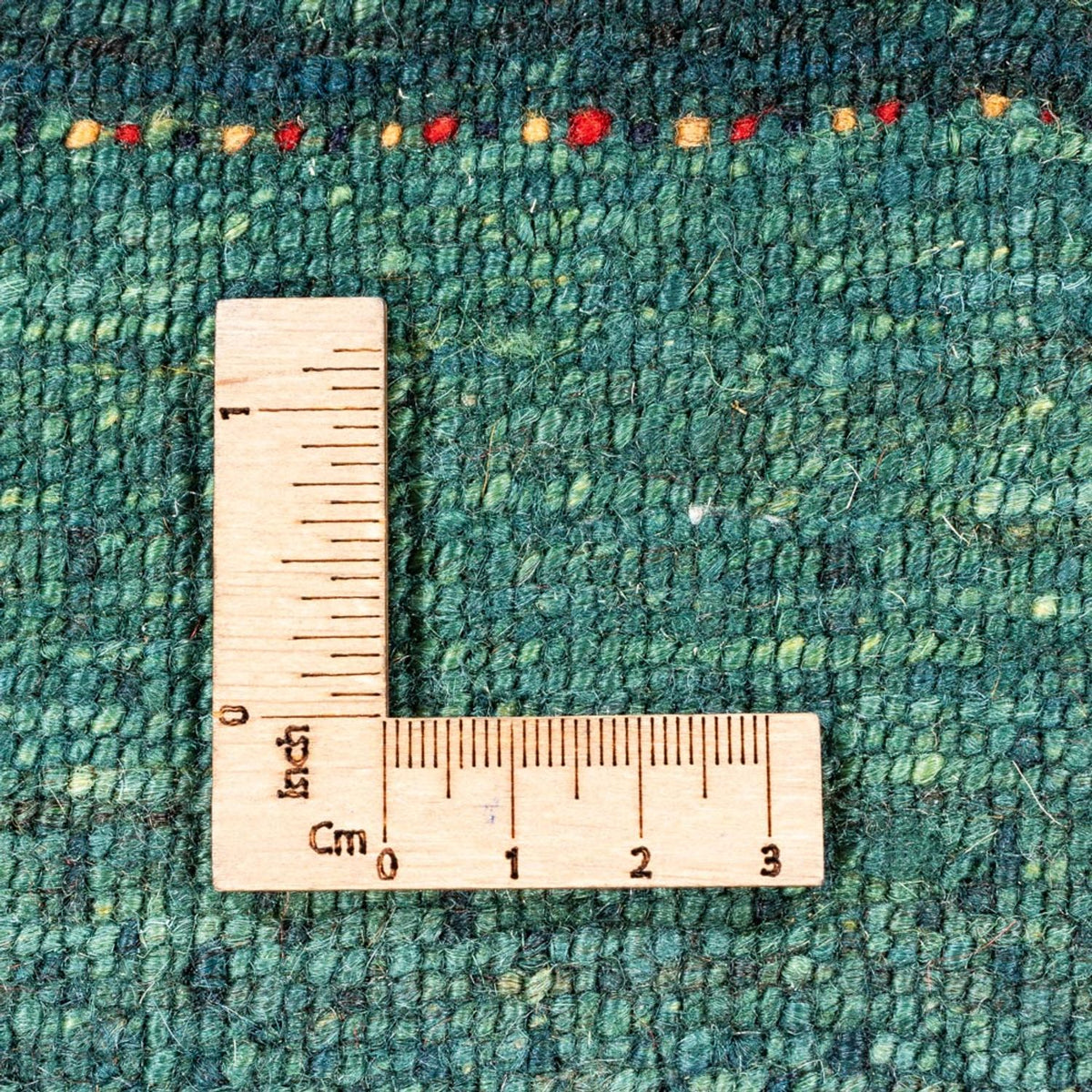 Gabbeh Teppich - Loribaft Perser - 124 x 85 cm - grün