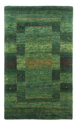 Gabbeh Teppich - Loribaft Perser - 123 x 79 cm - grün