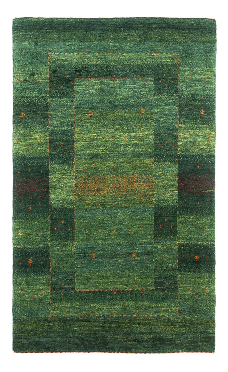 Gabbeh Teppich - Loribaft Perser - 123 x 79 cm - grün