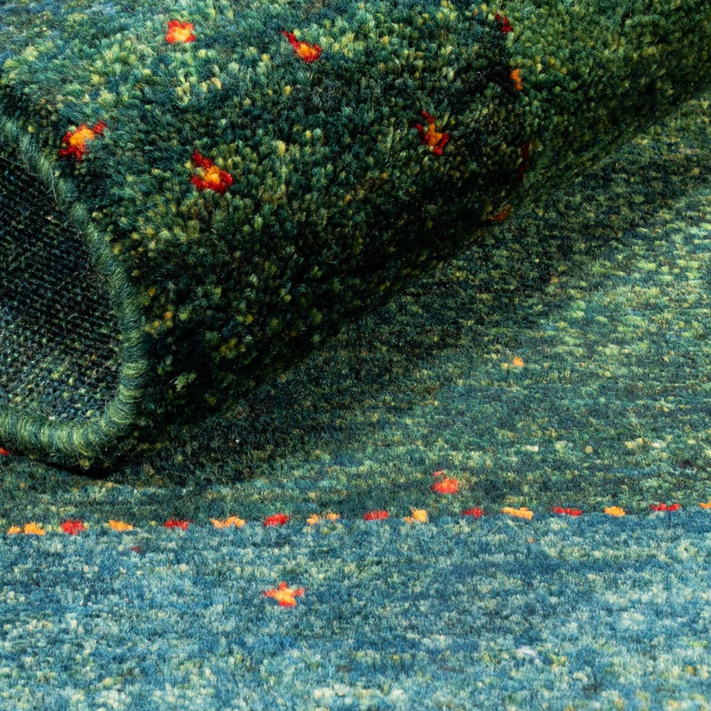 Gabbeh Teppich - Loribaft Perser - 121 x 80 cm - grün