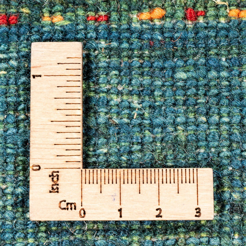 Gabbeh Teppich - Loribaft Perser - 121 x 80 cm - grün