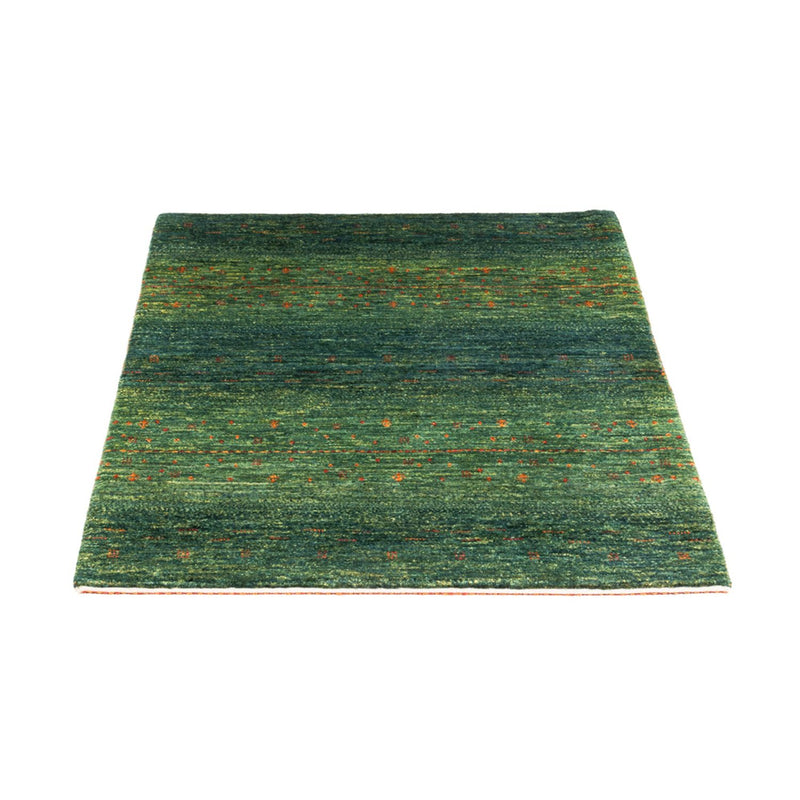Gabbeh Teppich - Loribaft Perser - 110 x 82 cm - grün