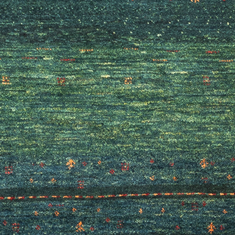 Gabbeh Teppich - Loribaft Perser - 110 x 81 cm - grün