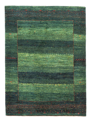 Gabbeh Teppich - Loribaft Perser - 110 x 86 cm - grün