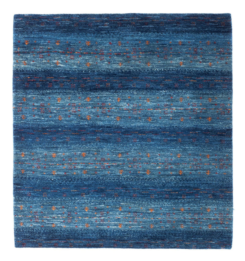 Gabbeh Teppich - Loribaft Perser - 112 x 100 cm - blau
