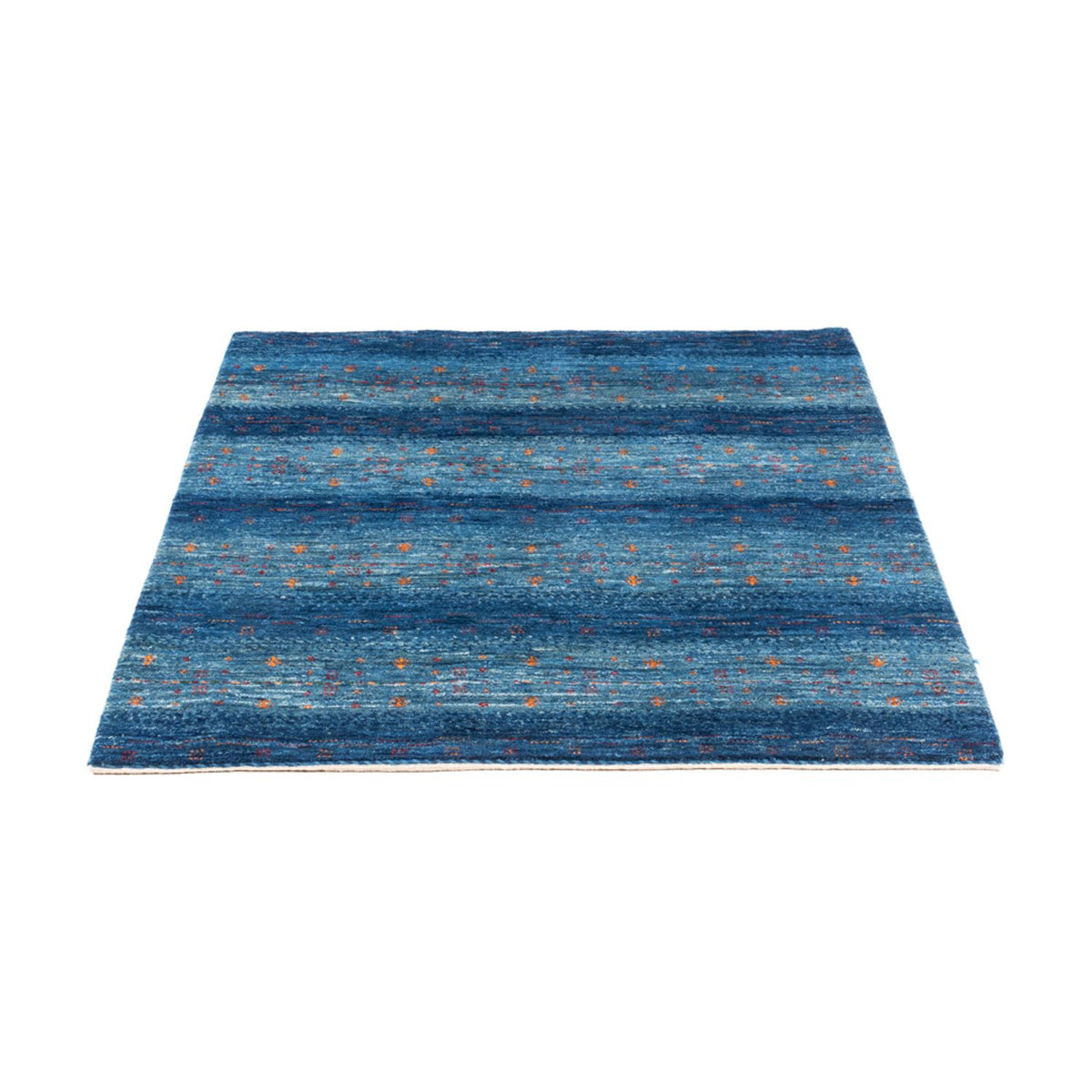 Gabbeh Teppich - Loribaft Perser - 112 x 100 cm - blau