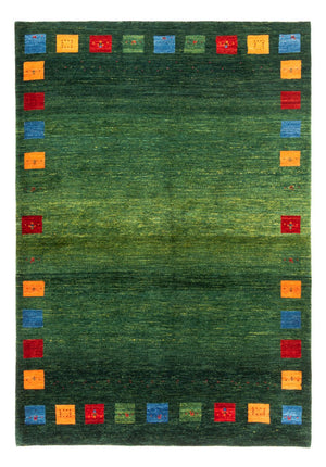 Gabbeh Teppich - Loribaft Perser - 246 x 176 cm - grün