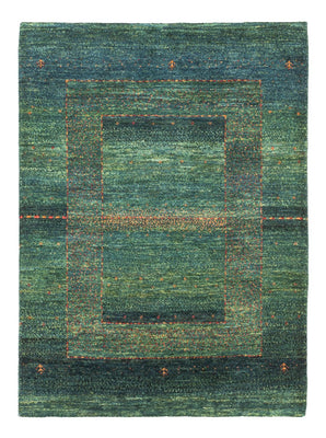 Gabbeh Teppich - Loribaft Perser - 111 x 83 cm - grün