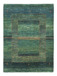 Gabbeh Teppich - Loribaft Perser - 111 x 83 cm - grün
