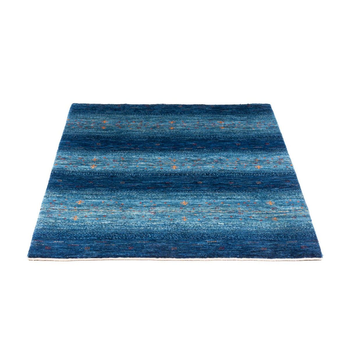 Gabbeh Teppich - Loribaft Perser - 116 x 92 cm - blau