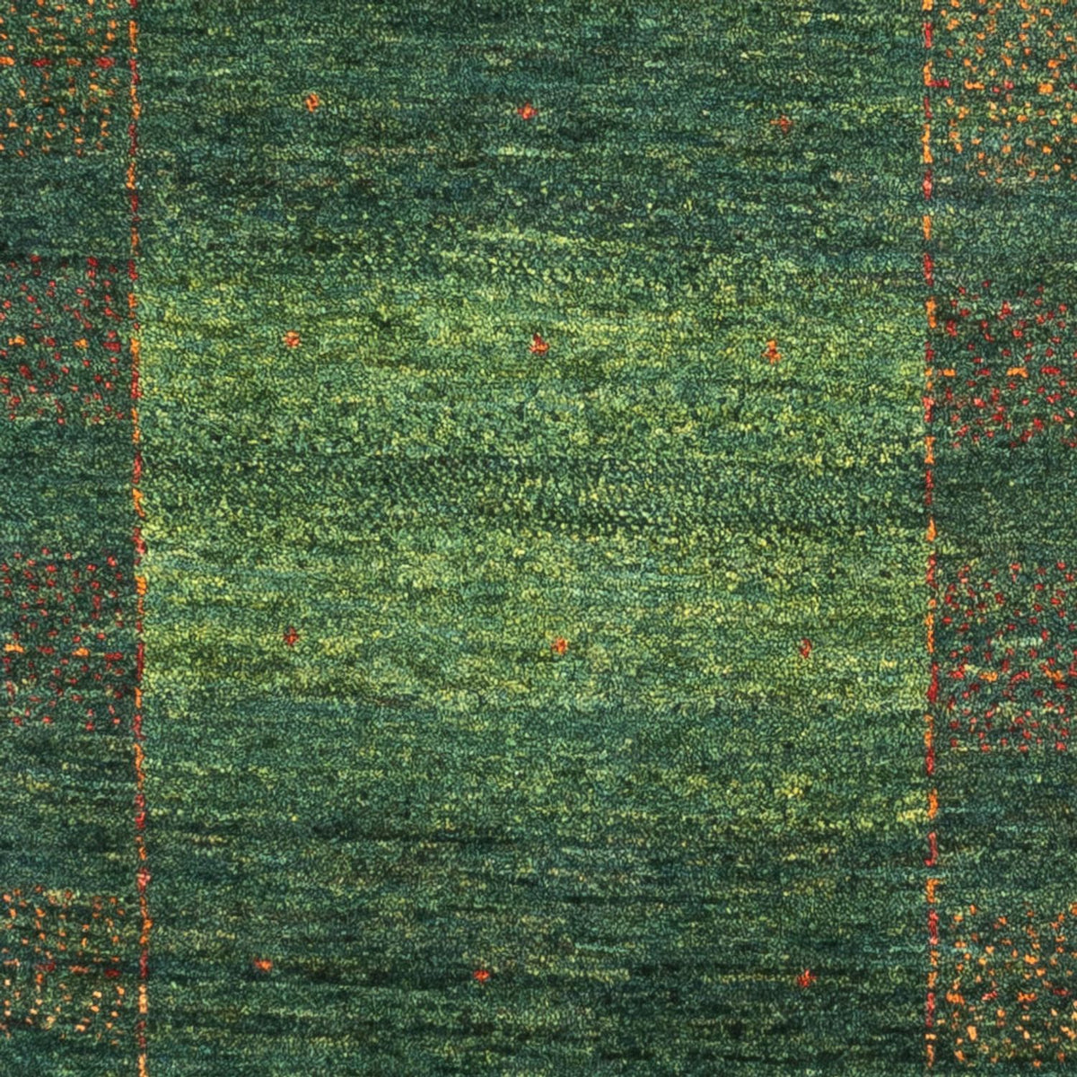 Gabbeh Teppich - Loribaft Perser - 118 x 82 cm - grün