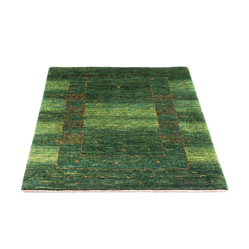 Gabbeh Teppich - Loribaft Perser - 118 x 82 cm - grün