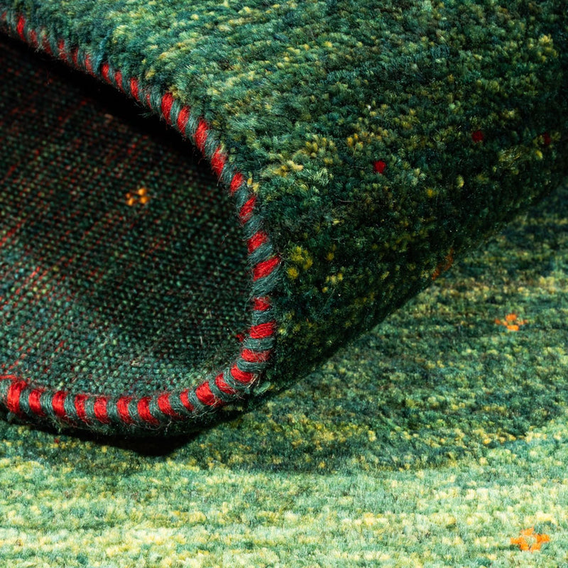 Gabbeh Teppich - Loribaft Perser - 146 x 88 cm - grün