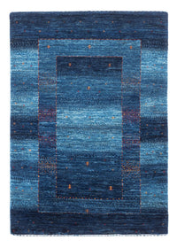 Gabbeh Teppich - Loribaft Perser - 116 x 84 cm - blau