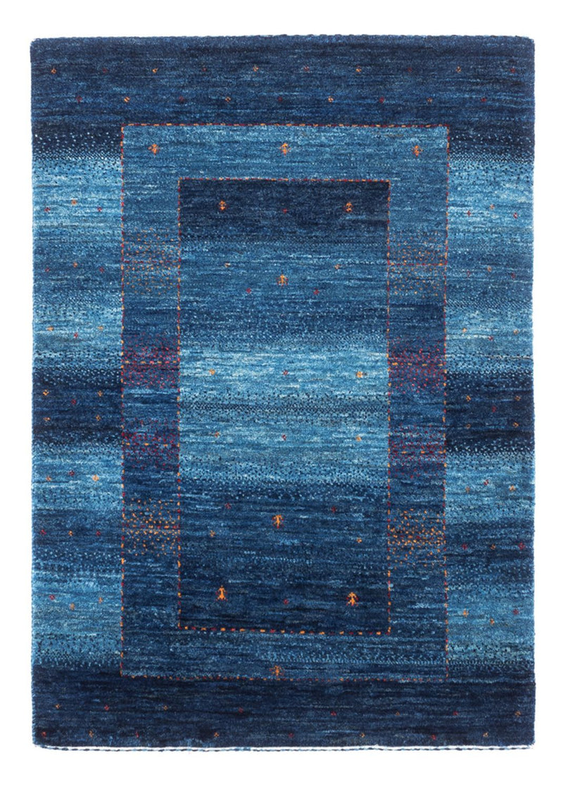 Gabbeh Teppich - Loribaft Perser - 116 x 84 cm - blau