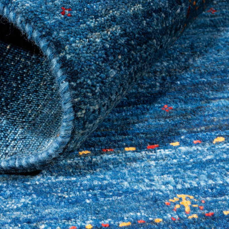 Gabbeh Teppich - Loribaft Perser - 116 x 84 cm - blau