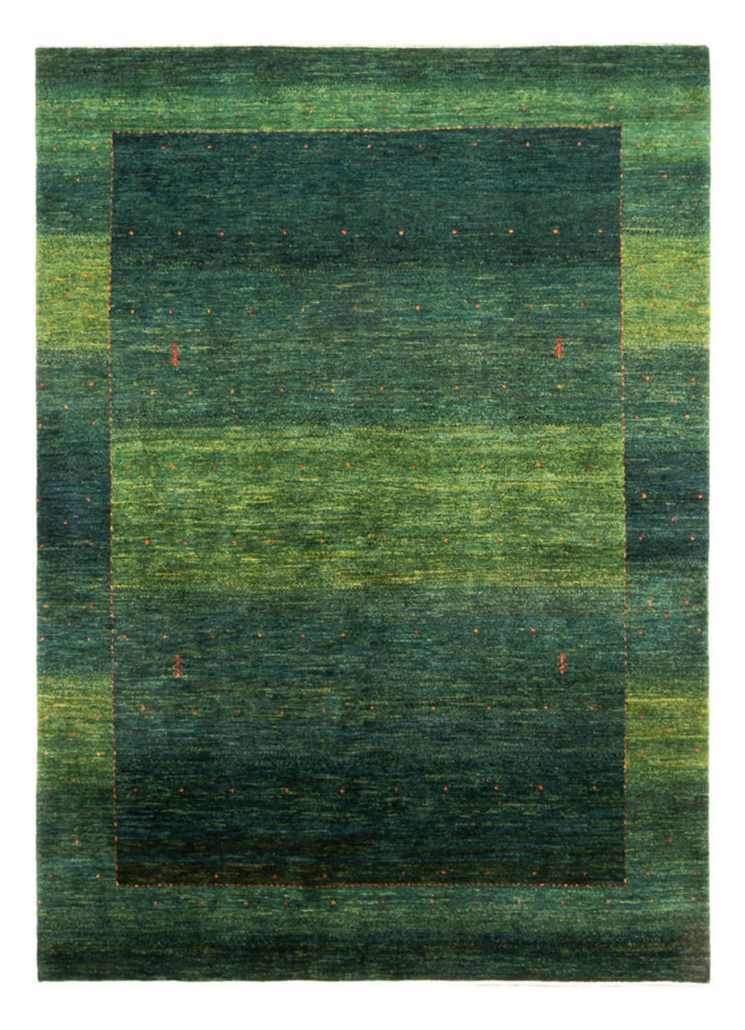 Gabbeh Teppich - Loribaft Perser - 229 x 170 cm - grün