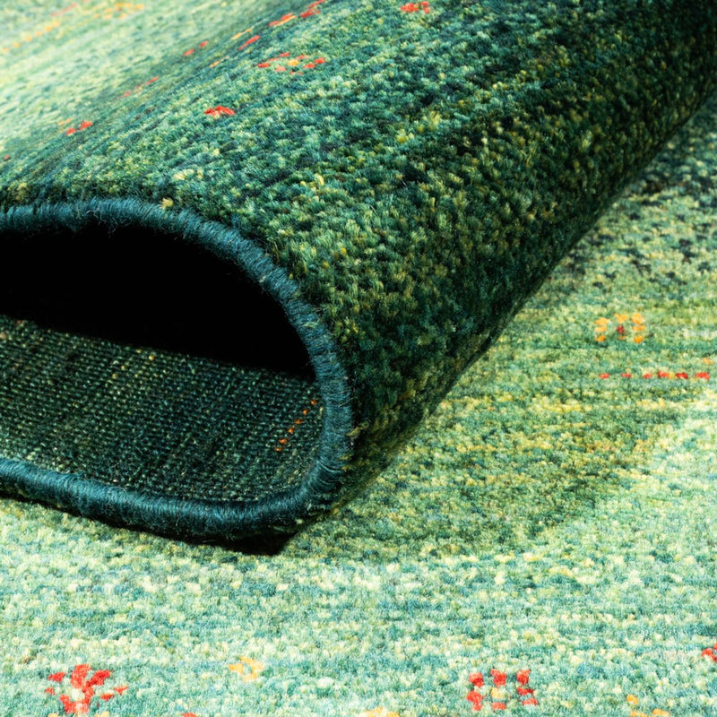 Gabbeh Teppich - Loribaft Perser - 188 x 124 cm - grün