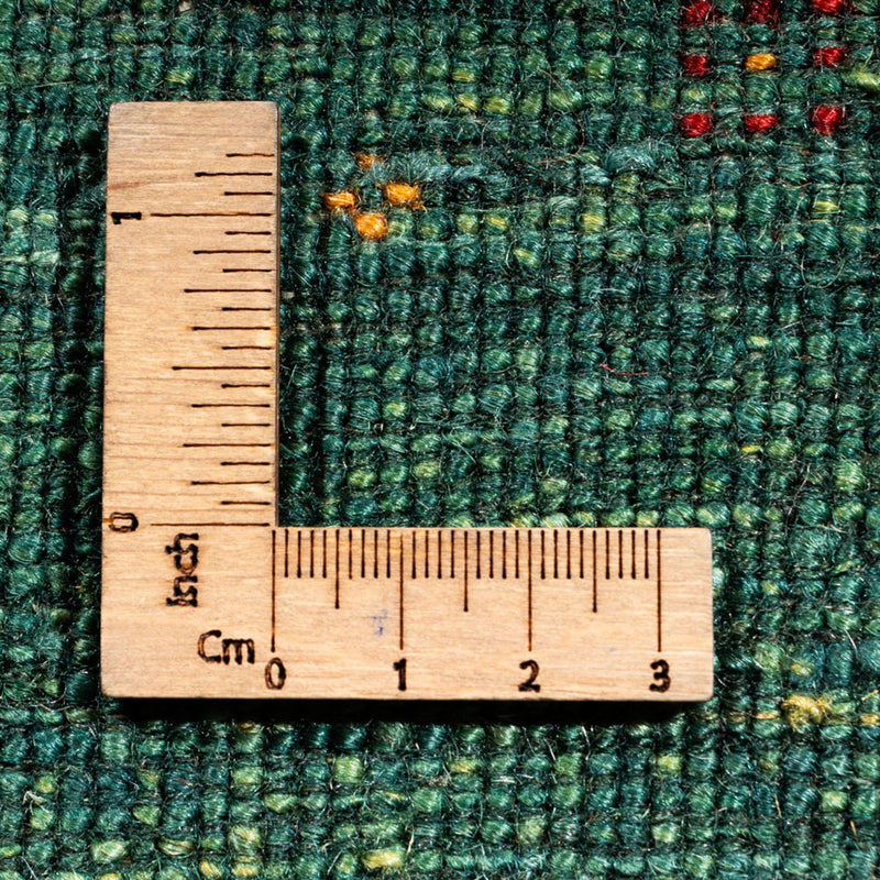 Gabbeh Teppich - Loribaft Perser - 188 x 124 cm - grün