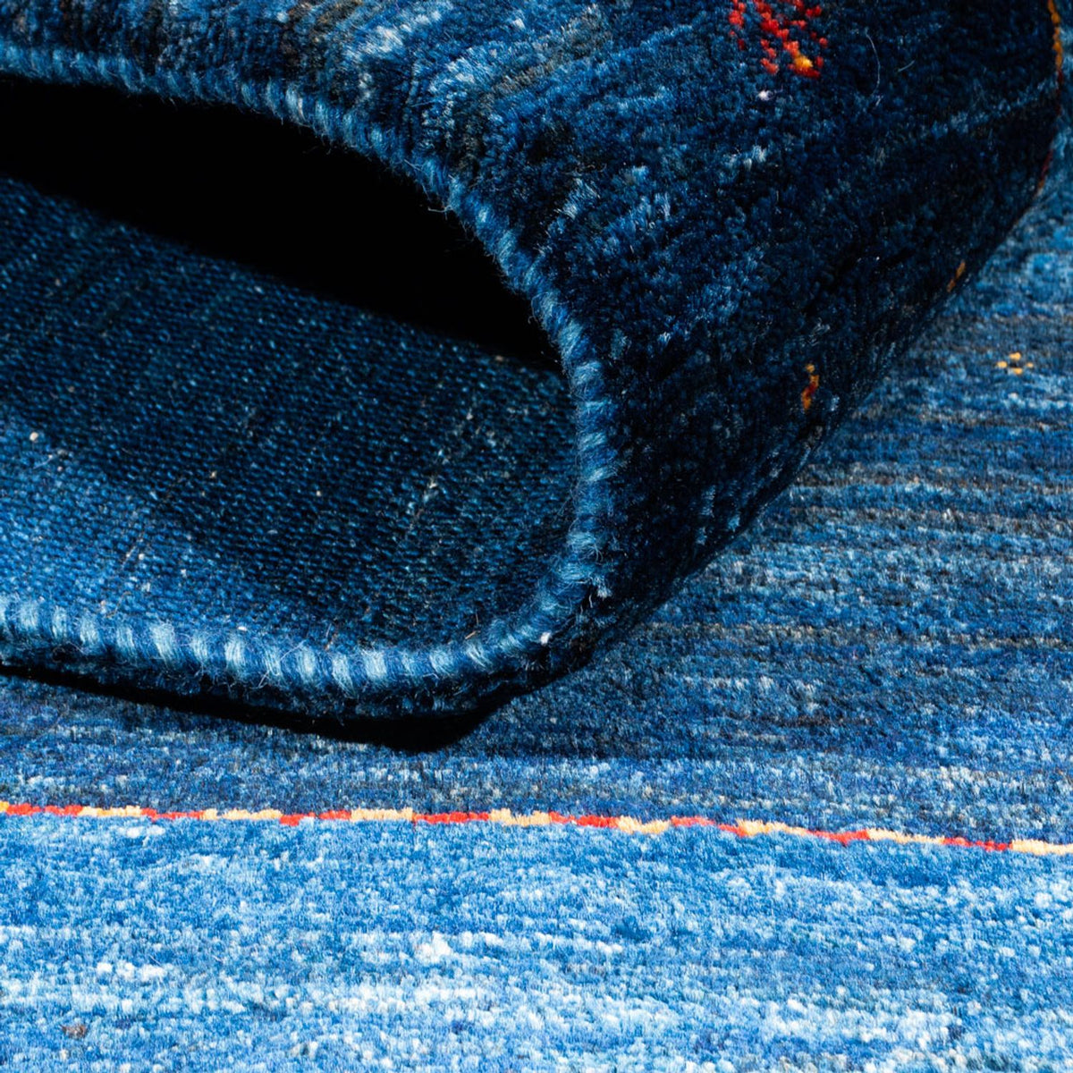 Gabbeh Teppich - Loribaft Perser - 162 x 120 cm - blau