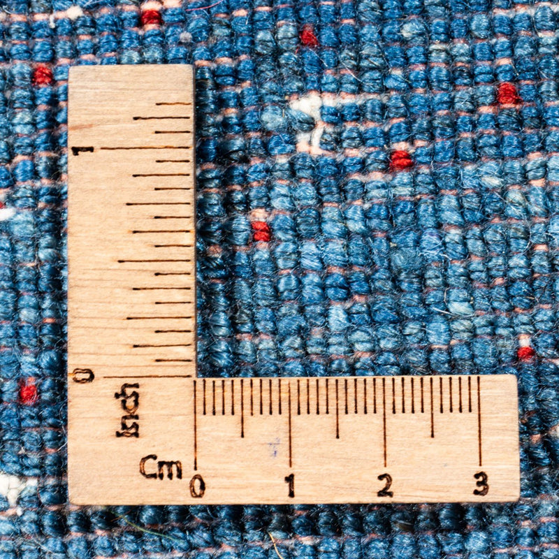 Gabbeh Teppich - Loribaft Perser - 60 x 55 cm - blau