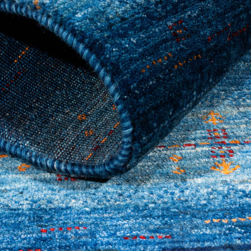 Gabbeh Teppich - Loribaft Perser - 120 x 85 cm - blau