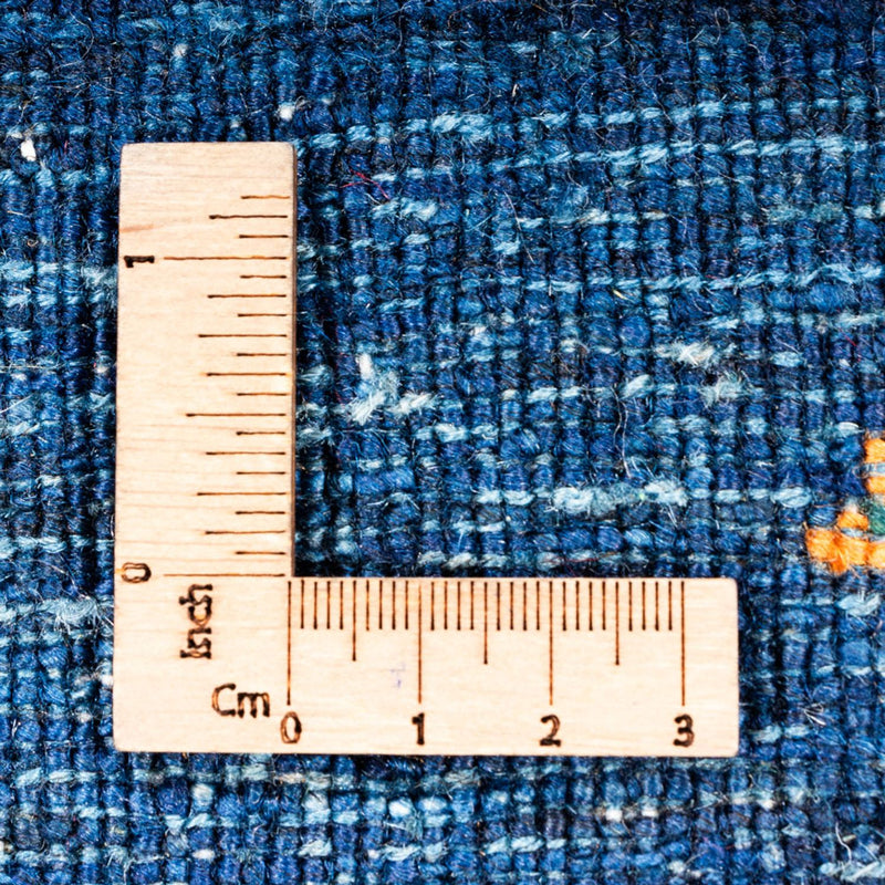 Gabbeh Teppich - Loribaft Perser - 141 x 101 cm - blau