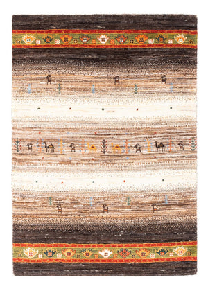 Gabbeh Teppich - Loribaft Perser - 122 x 82 cm - grau