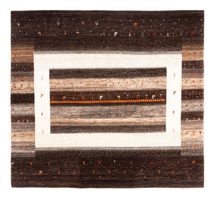 Gabbeh Teppich - Loribaft Perser - Royal quadratisch  - 198 x 212 cm - natur