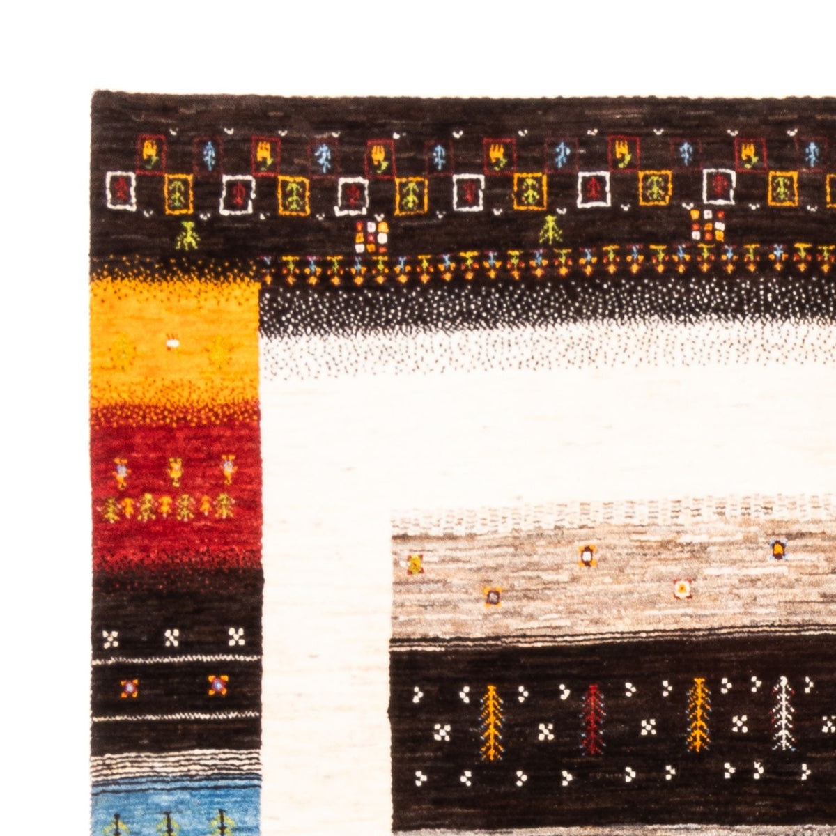 Gabbeh Teppich - Loribaft Perser - Royal - 244 x 177 cm - natur