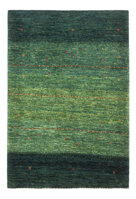 Gabbeh Teppich - Loribaft Perser - 132 x 90 cm - grün