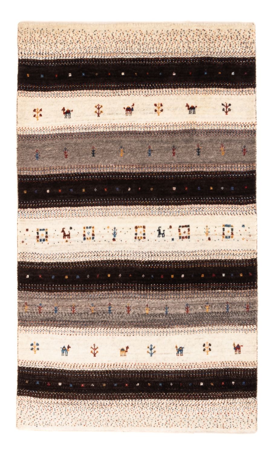 Gabbeh Teppich - Loribaft Perser - Royal - 134 x 84 cm - braun