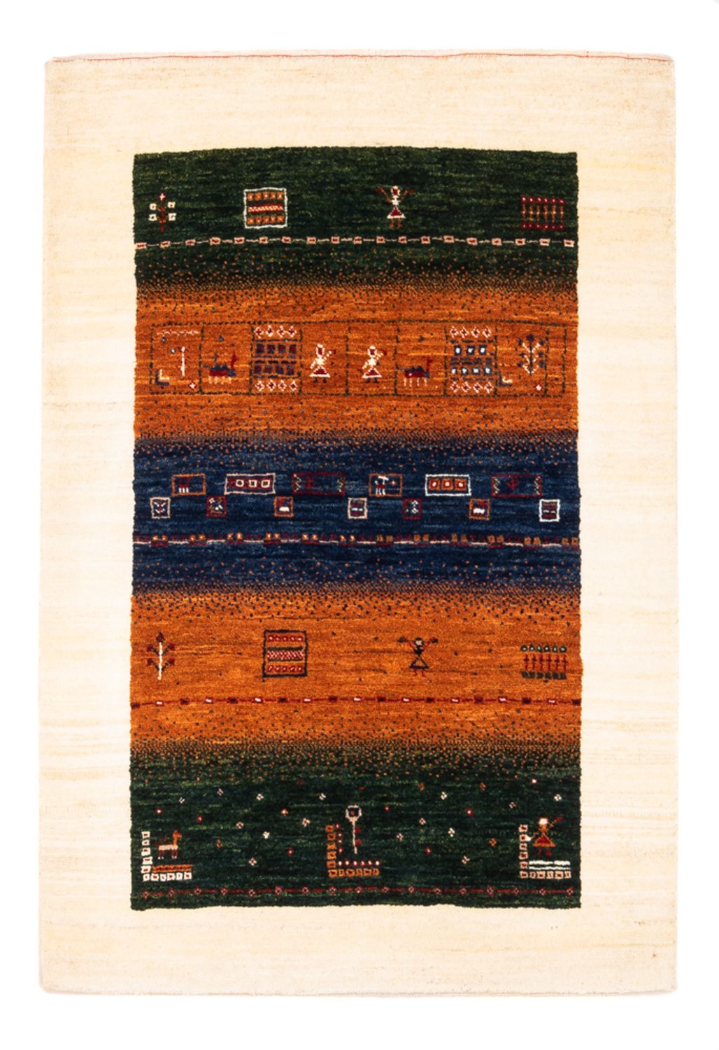 Gabbeh Teppich - Loribaft Perser - Royal - 129 x 88 cm - mehrfarbig