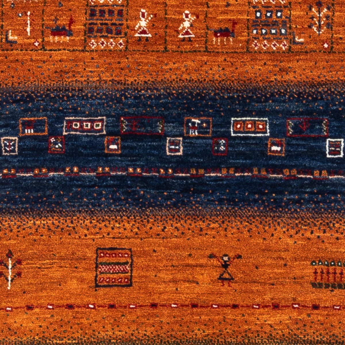 Gabbeh Teppich - Loribaft Perser - Royal - 129 x 88 cm - mehrfarbig