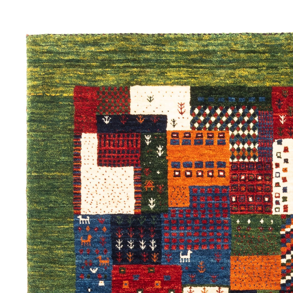 Gabbeh Teppich - Loribaft Perser - Royal quadratisch  - 129 x 120 cm - mehrfarbig
