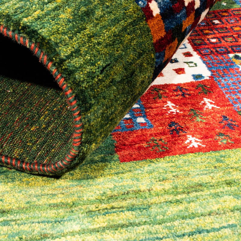 Gabbeh Teppich - Loribaft Perser - Royal quadratisch  - 129 x 120 cm - mehrfarbig