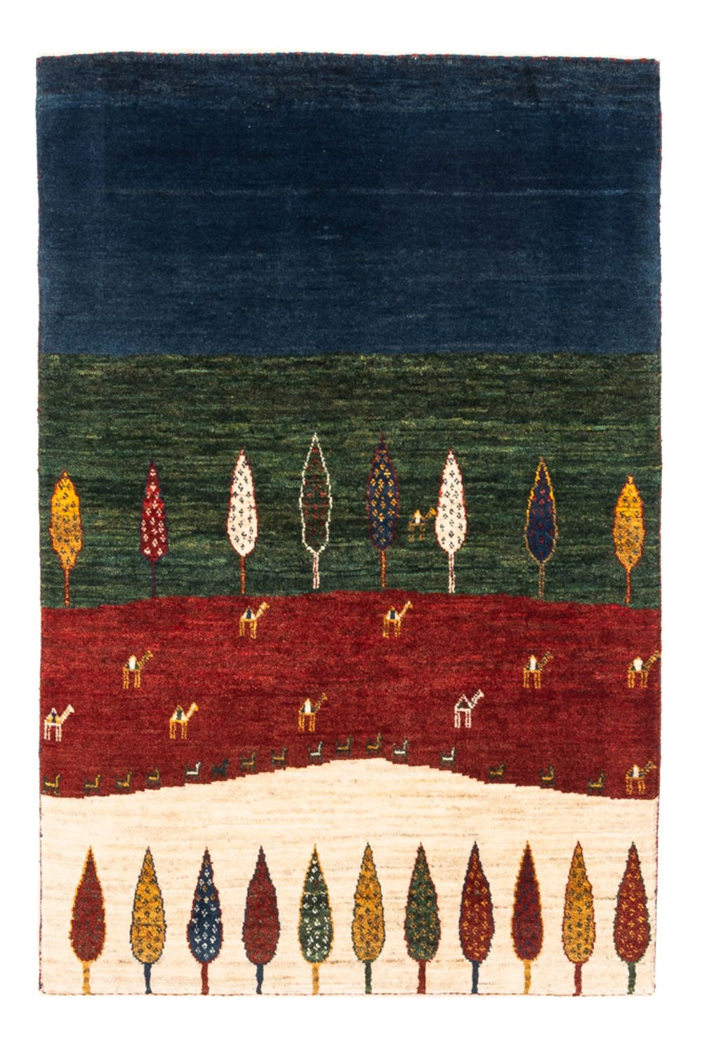 Gabbeh Teppich - Loribaft Perser - Royal - 122 x 83 cm - mehrfarbig