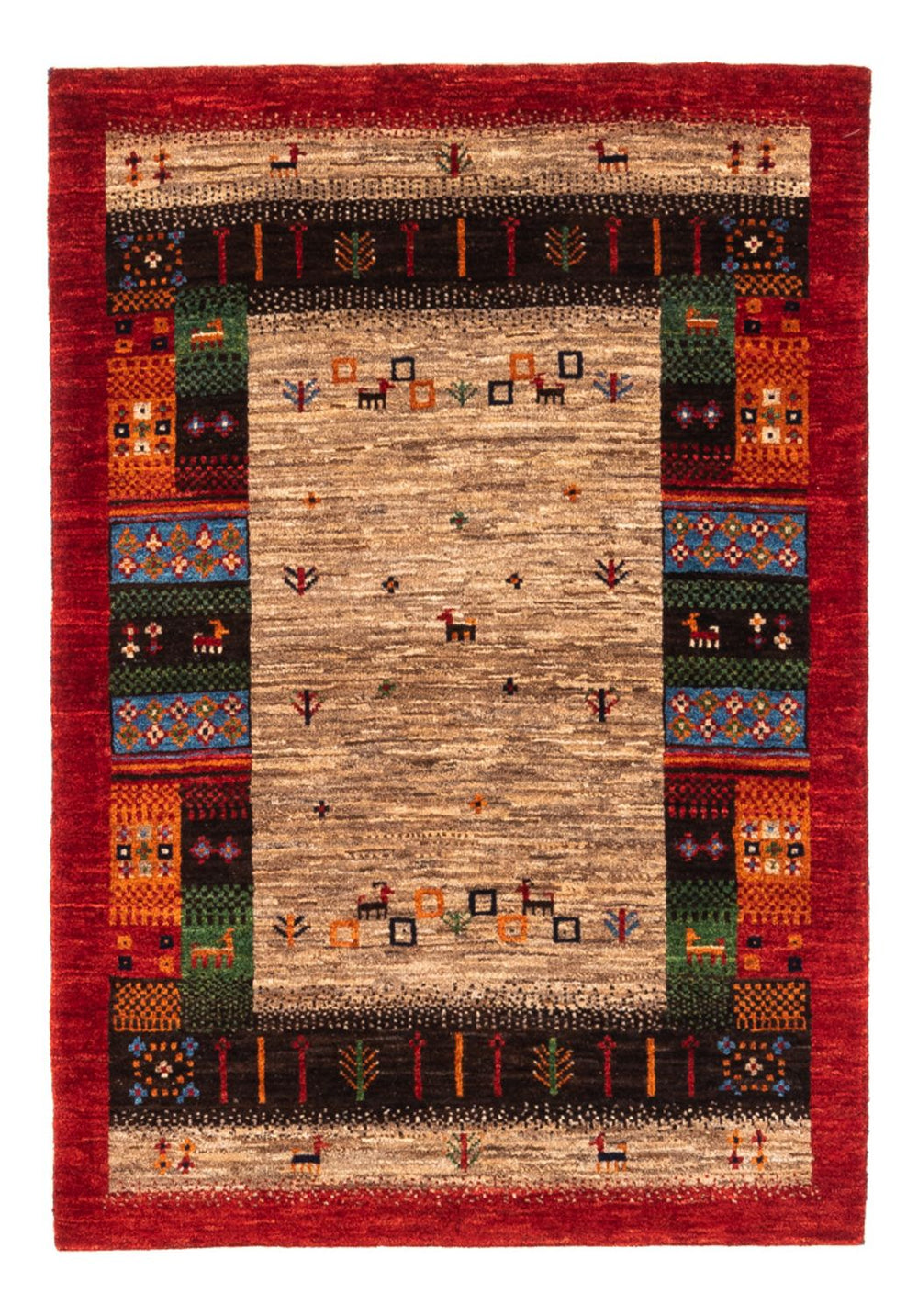 Gabbeh Teppich - Loribaft Perser - Royal - 125 x 87 cm - mehrfarbig