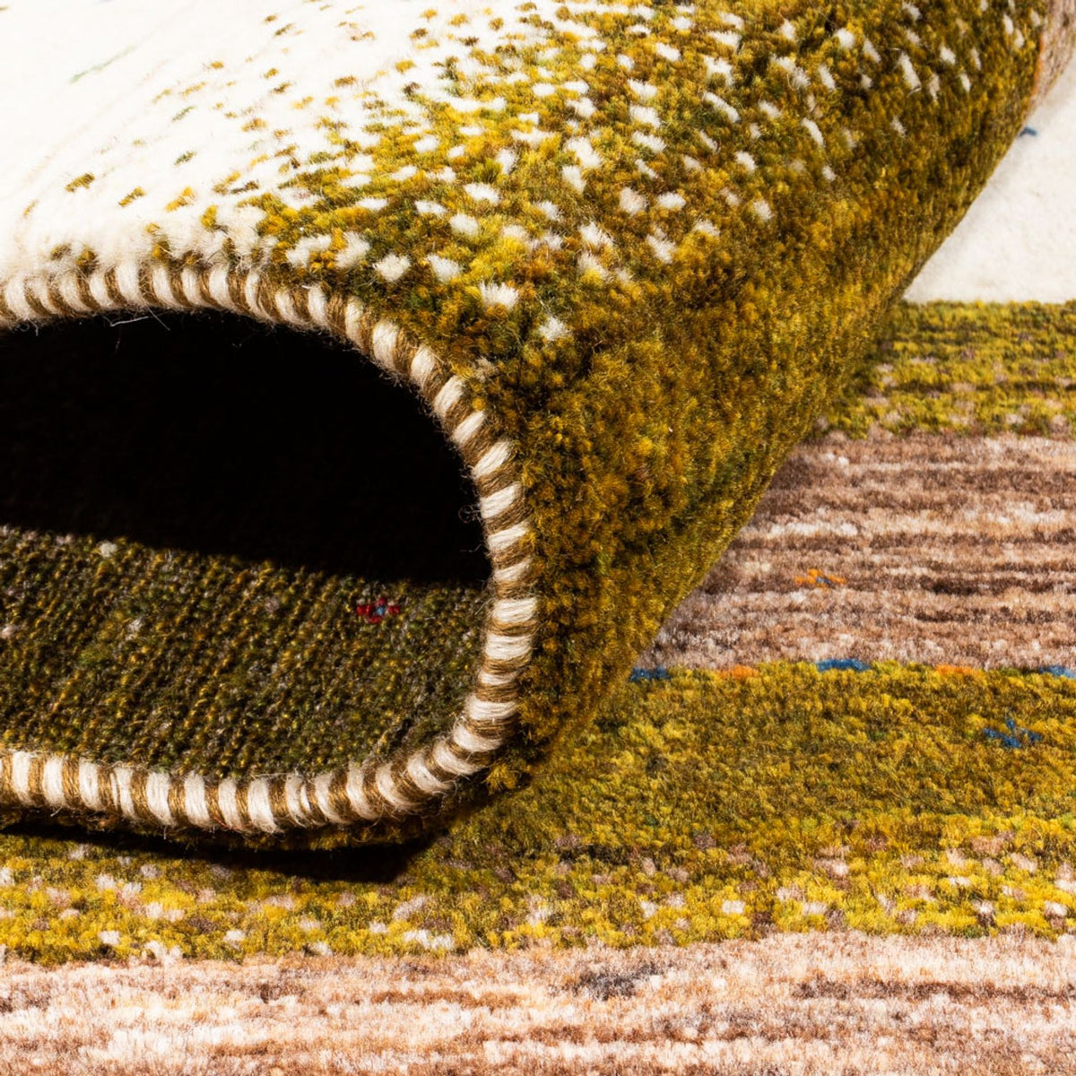 Gabbeh Teppich - Loribaft Perser - 205 x 171 cm - natur