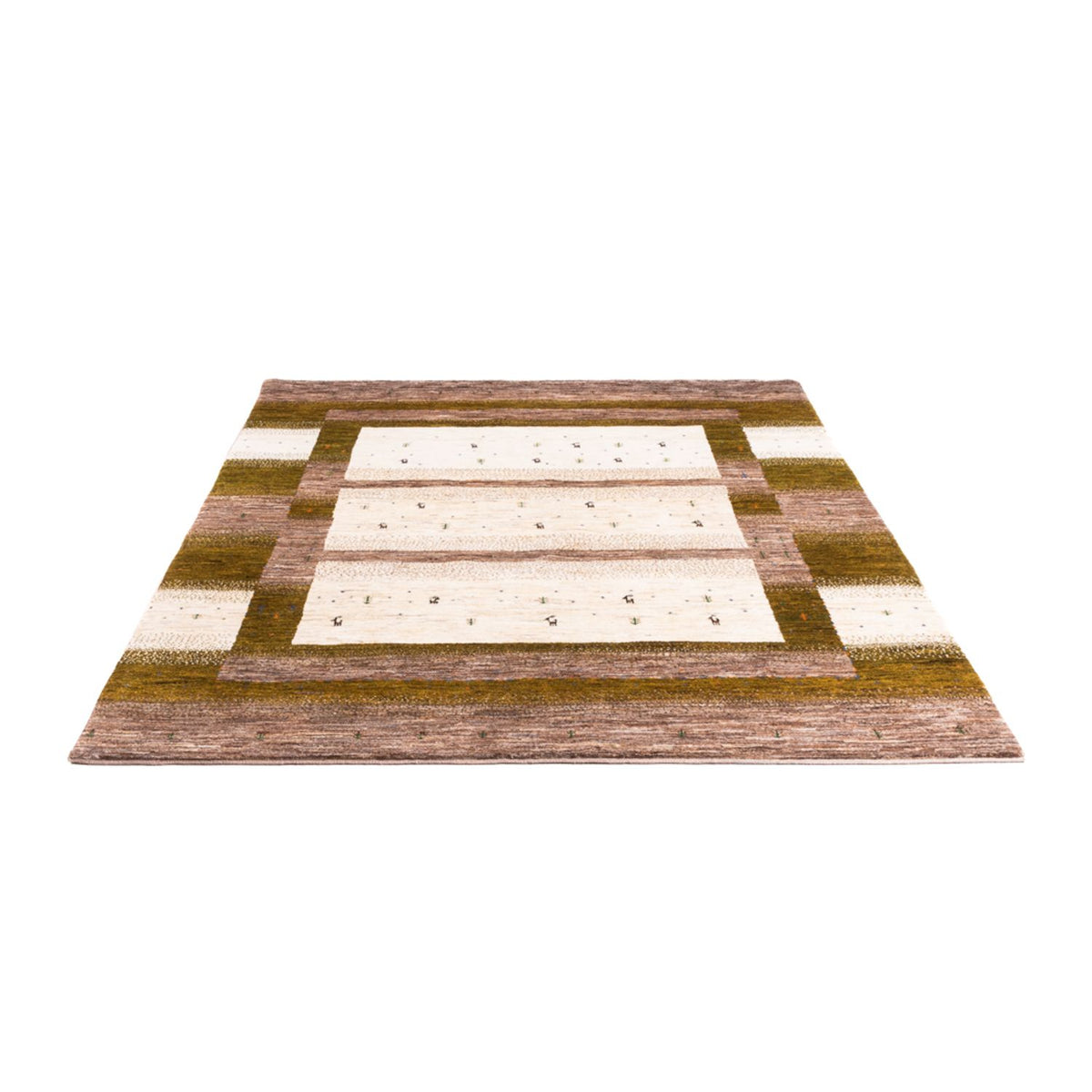 Gabbeh Teppich - Loribaft Perser - 205 x 171 cm - natur