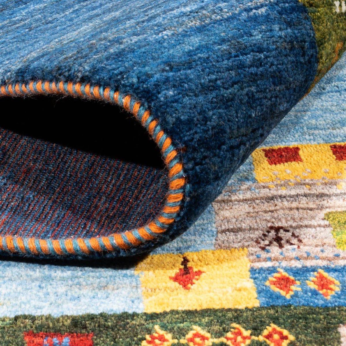 Gabbeh Teppich - Loribaft Perser - Royal - 192 x 159 cm - blau