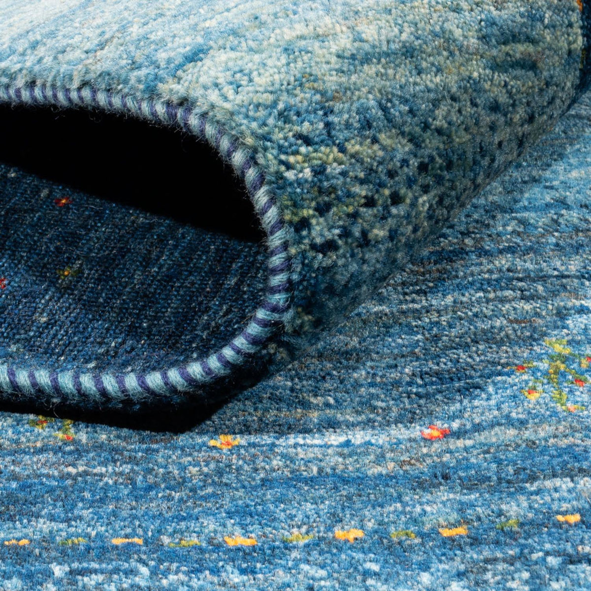 Gabbeh Teppich - Loribaft Perser - 205 x 156 cm - blau