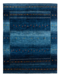 Gabbeh Teppich - Loribaft Perser - 207 x 157 cm - blau