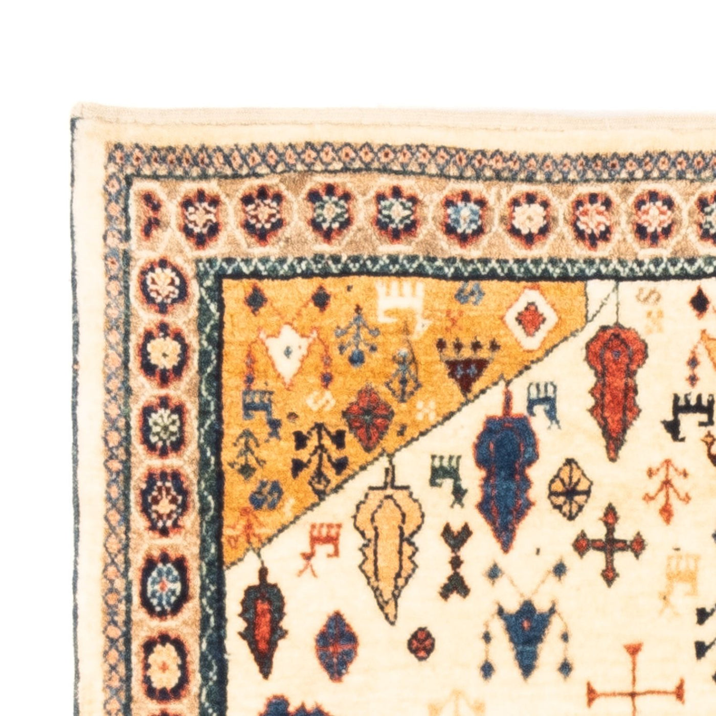 Gabbeh Persisch Teppich 132x92cm - Perserteppich Wollteppich