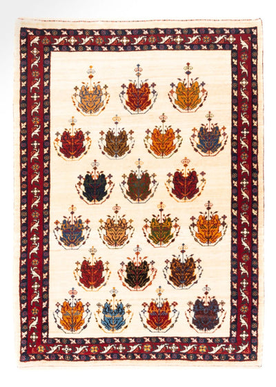 Gabbeh Persisch Teppich 105x140cm - Perserteppich Wollteppich