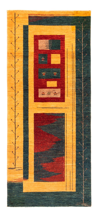 Gabbeh Persisch Teppich 80x198cm - Perserteppich Wollteppich