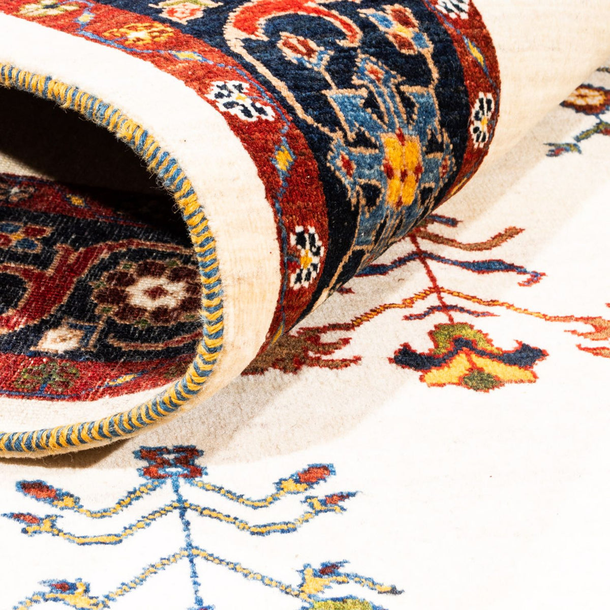 Gabbeh Teppich - Perser - 245 x 177 cm - creme